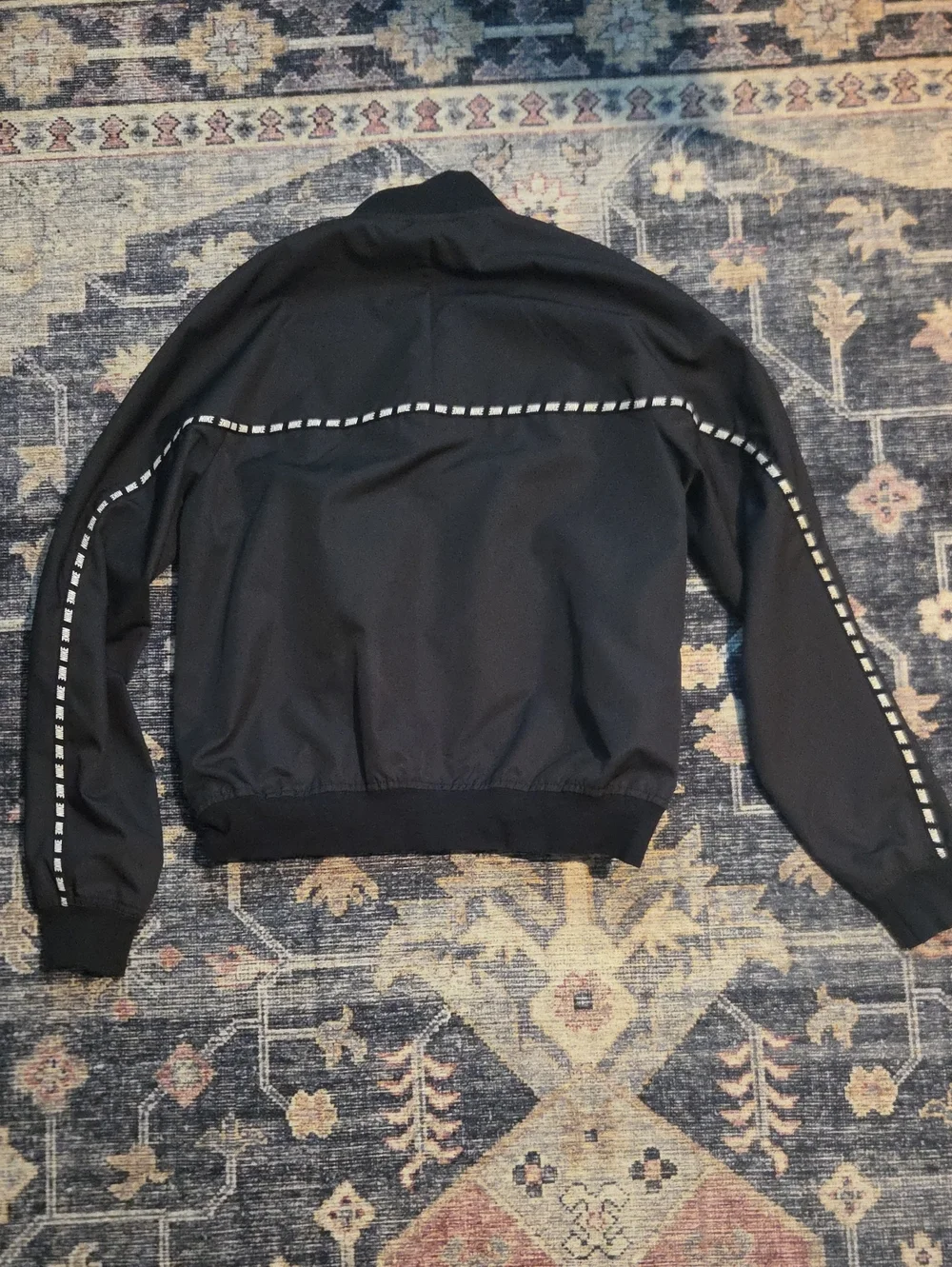 Nike Black Bomber Jacket with White Logo